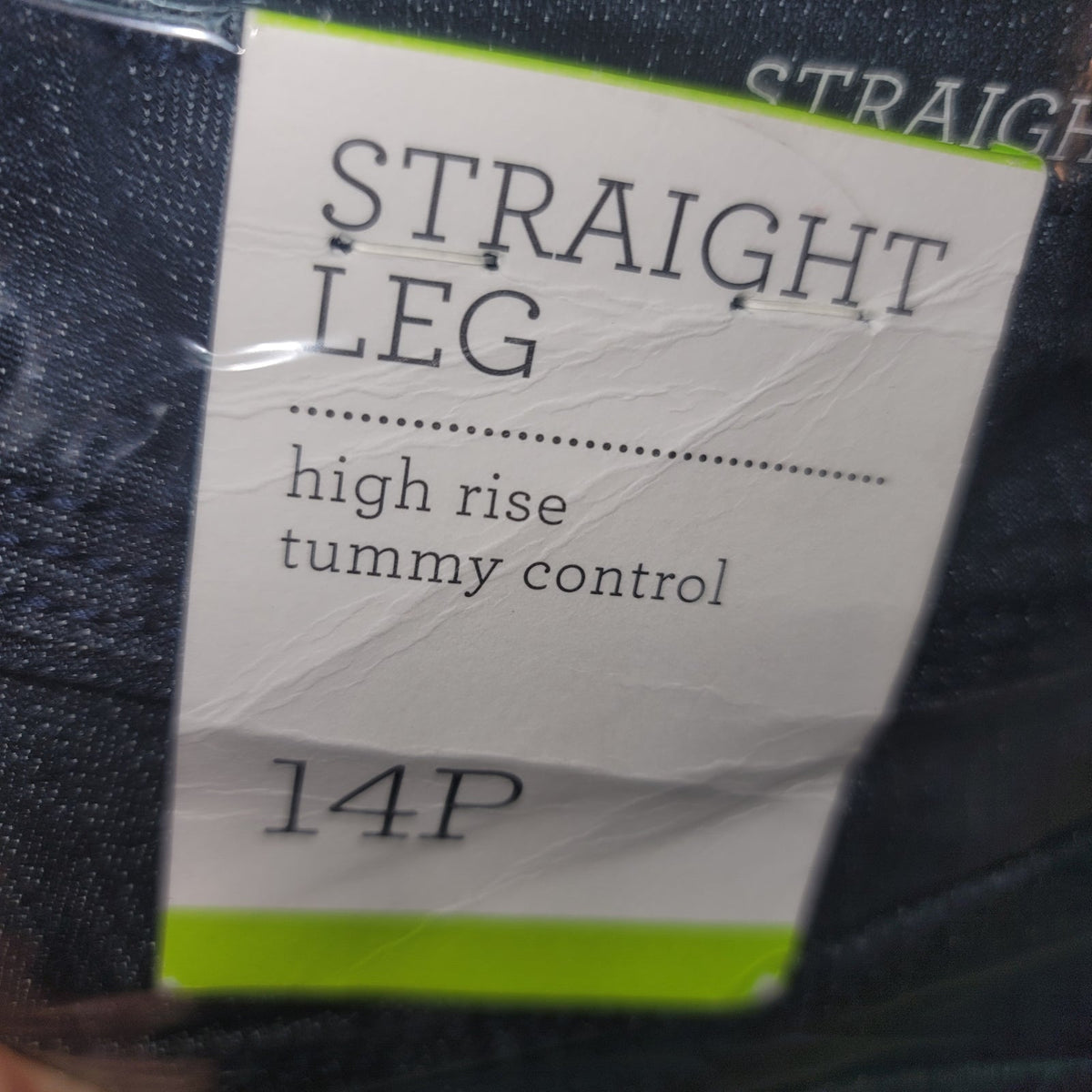 Style & Co Denim Mid Rise Straight Leg Jeans Zip & Button Fly BLUE 14P
