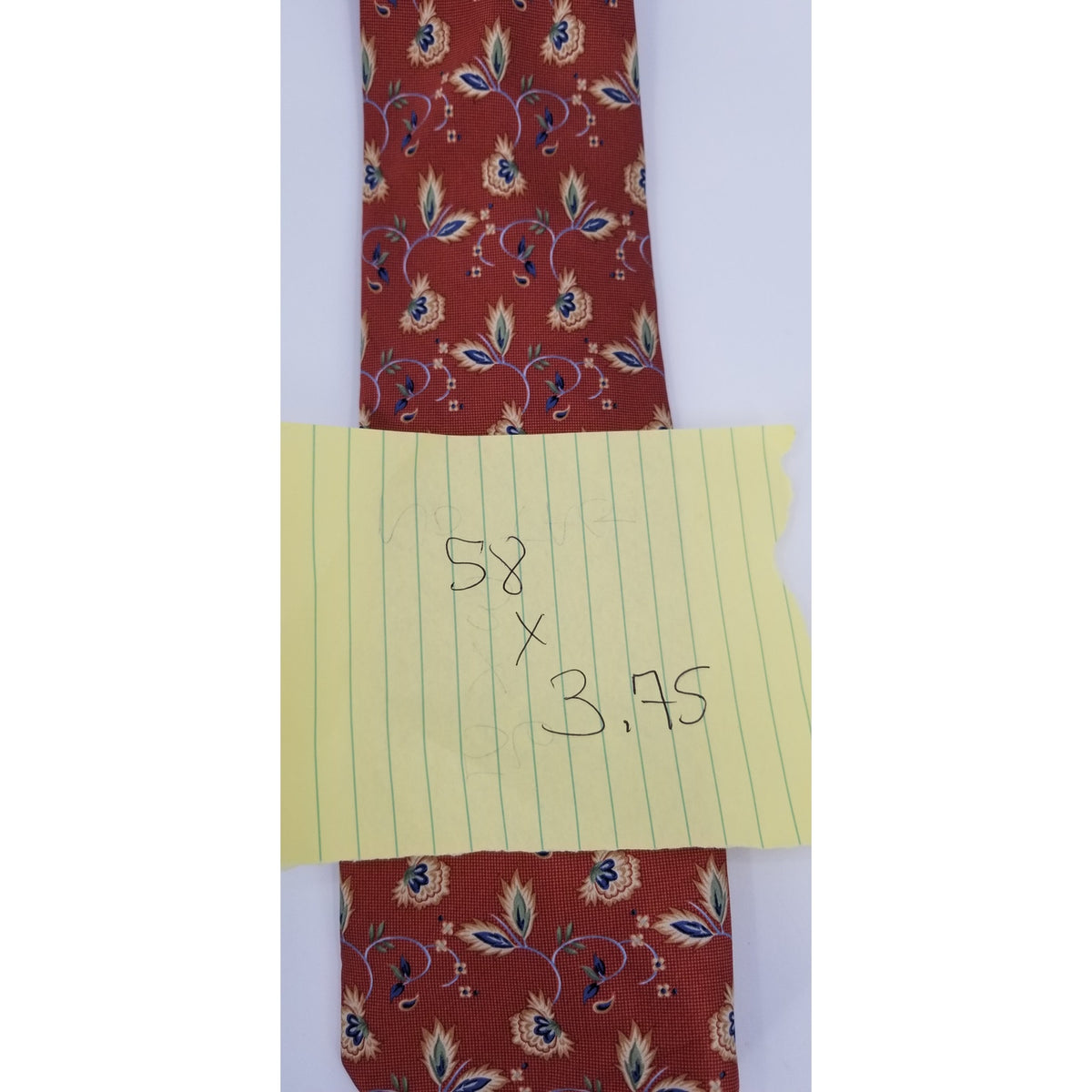 Nautica Vintage Mens Silk Neck Tie 58" Orange Floral 80s 90s wide