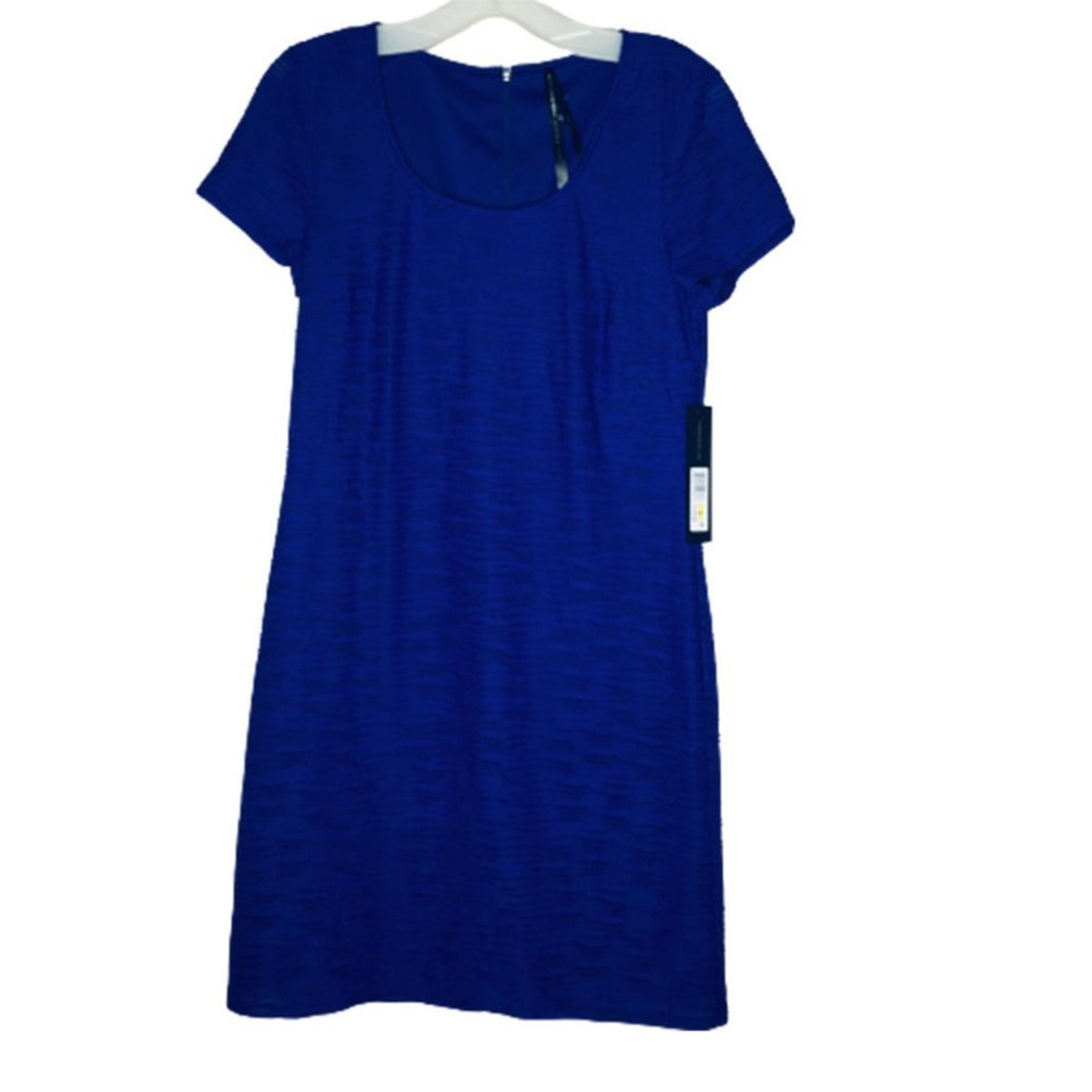 Marc New York Andrew Marc Short Sleeve A-Line Texture Knit Jacquard Dress MEDIUM