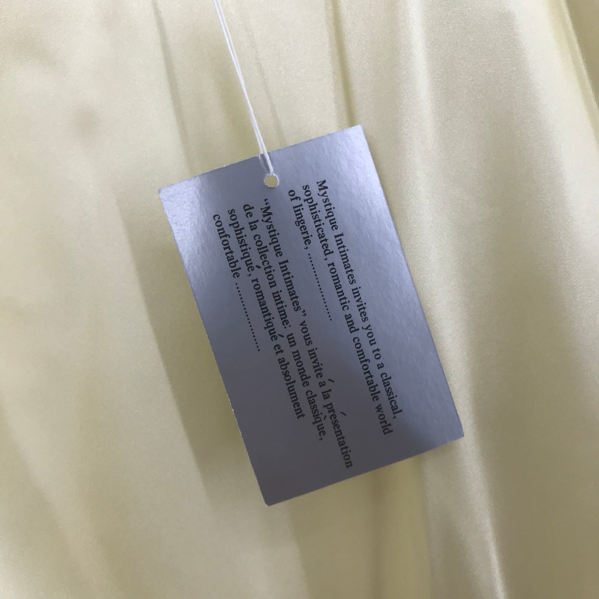 Mystique Intimates Floral Night Gown Sheer Slip Dress Sleeveless Yellow Large