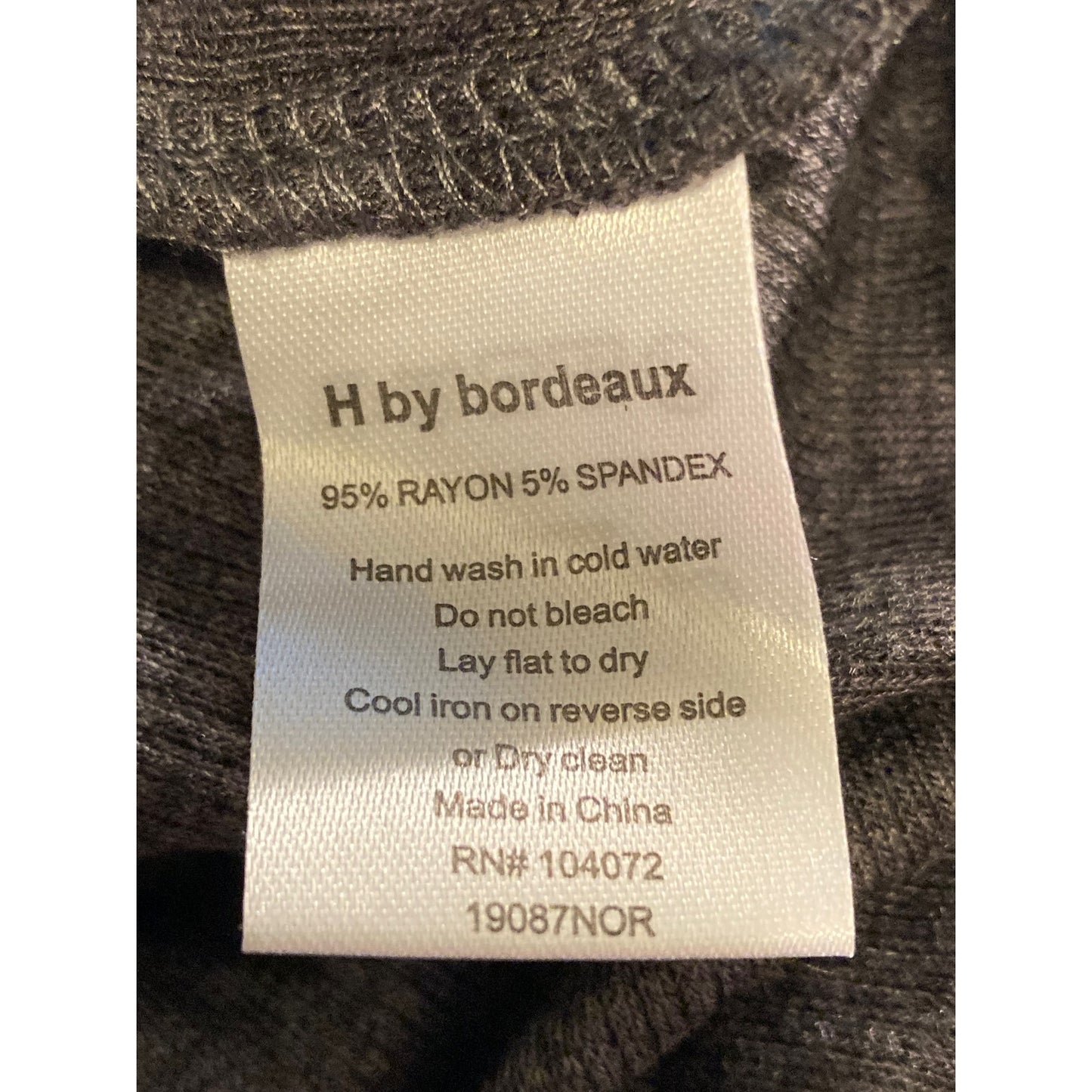 H by Bordeaux Split Back Pullover Rib Knit Sweater Top XS/Extra Small Gray NWT