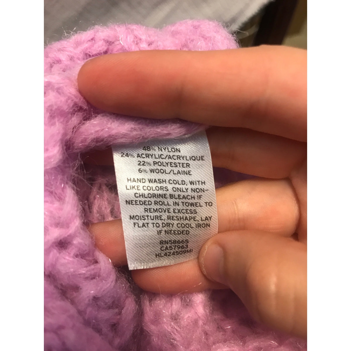 Chelsea28 Purple Crewneck Knit Sweater purple ish pink XXS oversized