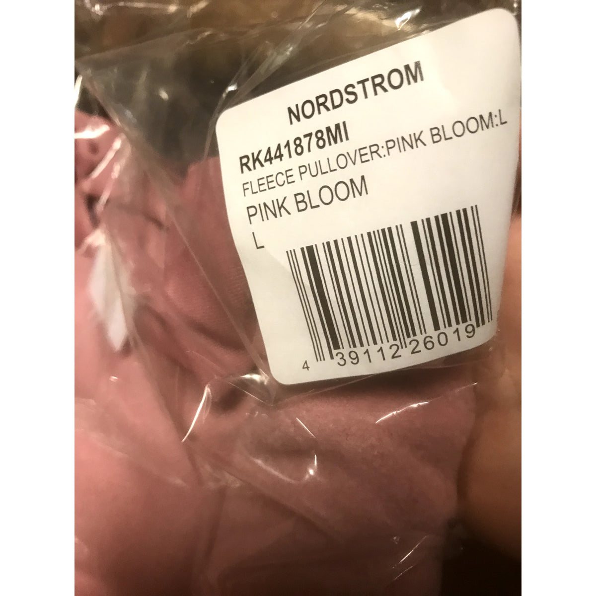 Abound NWT Cozy Cropped Fleece Sweatshirt in Pink Bloom Large
