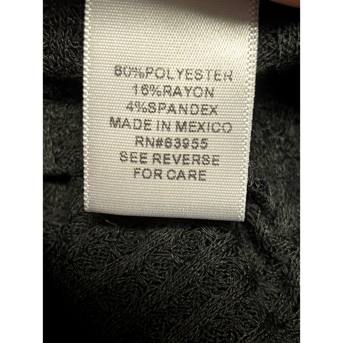 Curvy Sense NWT Plus Size Ramsey Black Waffle Button Tie Front Size 4X