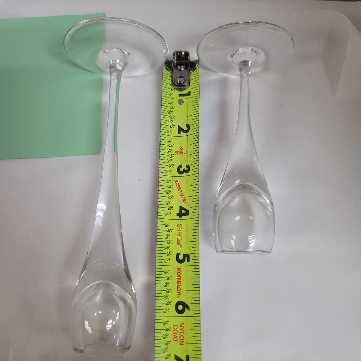 Rosenthal Graduating Pair clear Glass crystal marked Candlesticks Candle Glass