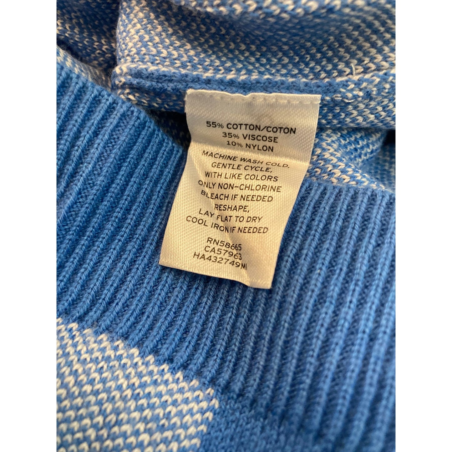 Halogen Pull On Straight Sweater Skirt Sz Medium in Blue White Hannah Plaid NWT