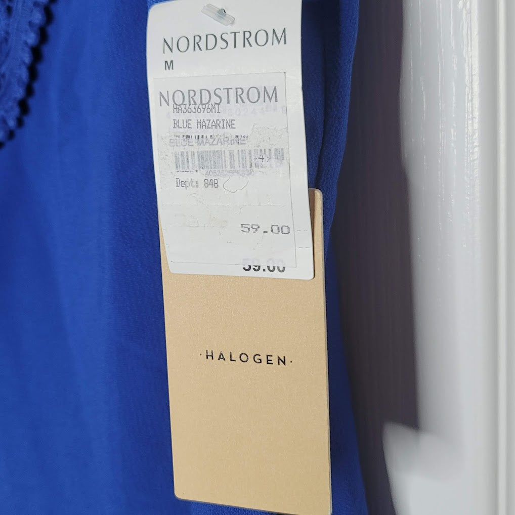 Halogen Size Medium Blue Mazarine Sleeveless blouse shirt Casual Career