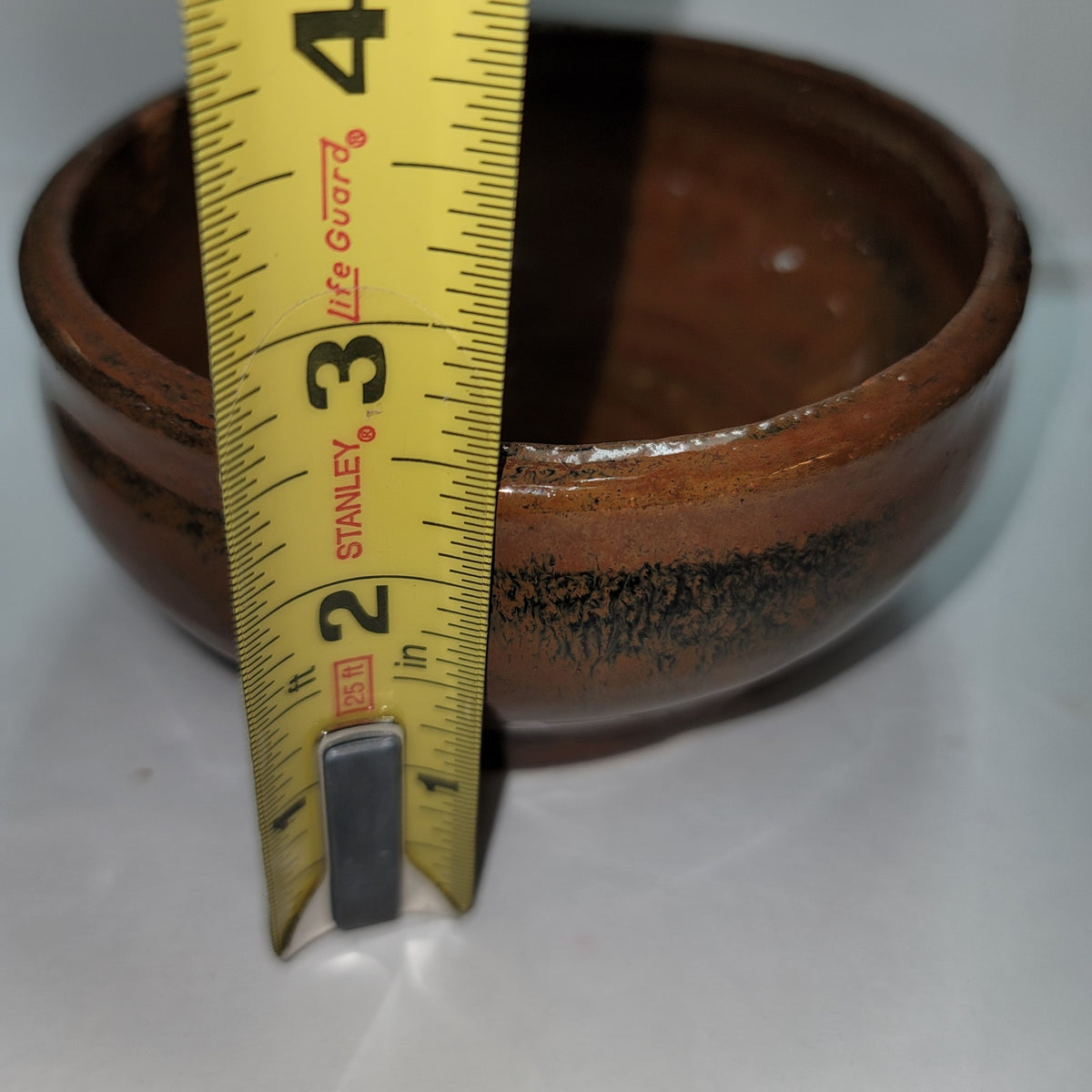 Handmade ceramic glazed bowl salt cellar vase whatnot catchall earthenware dish