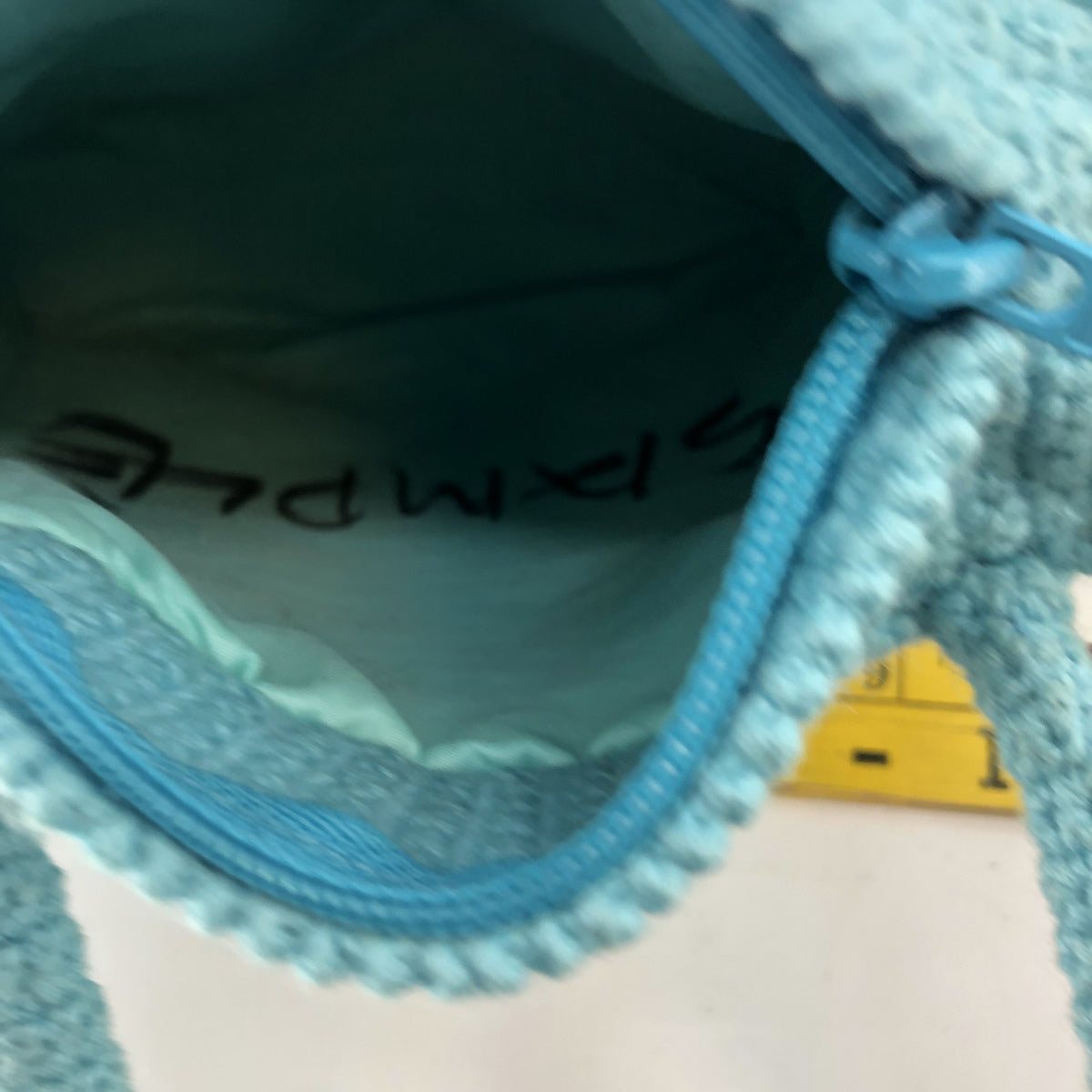 Vintage Unbranded Womens Handmade Crochet Knitted Tote Bag Turquoise Small