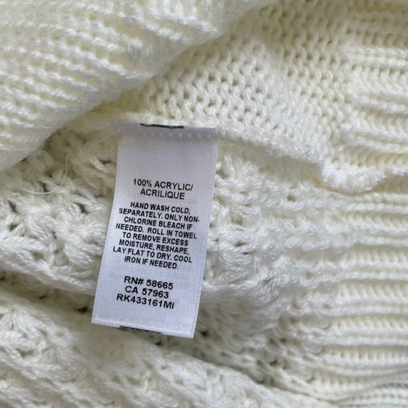 Abound Clematis Textured Blouson Sleeve Crew Neck Sweater Extra Small Ivory NEW