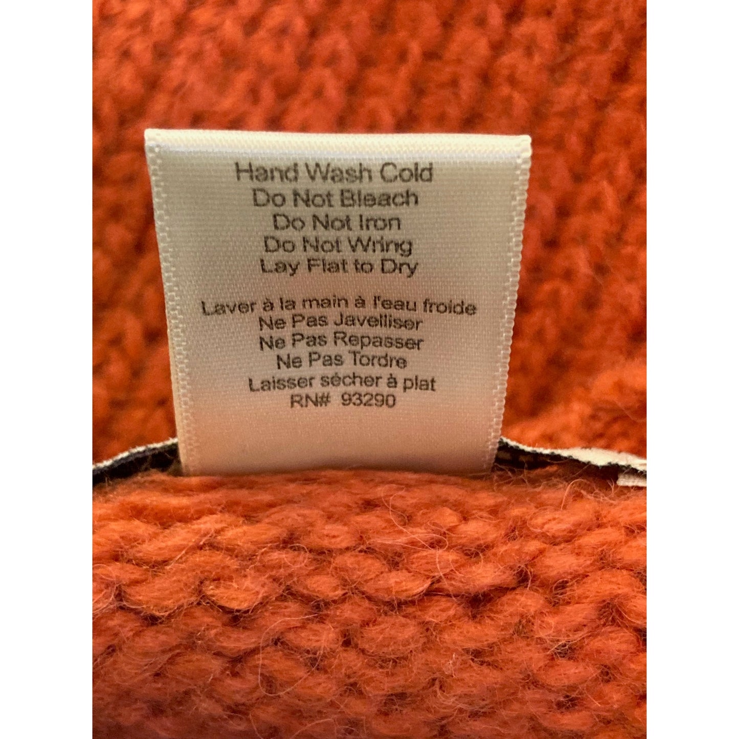 Cotton Emporium Ribbed Crew Neck Pullover Sweater Size Medium in Dark Orange NWT