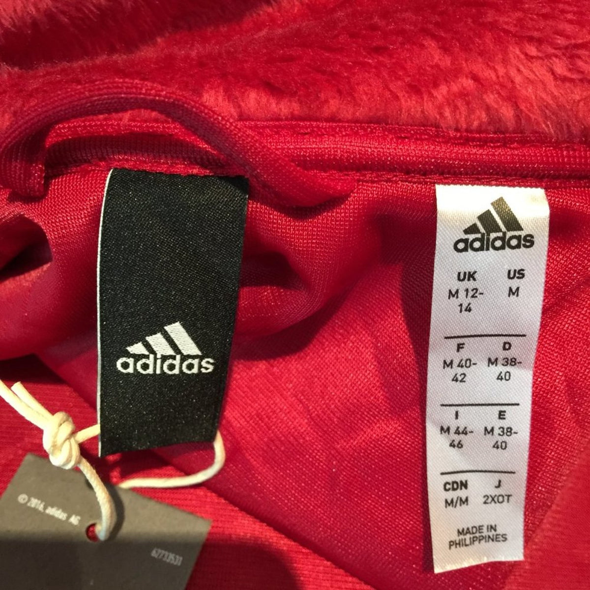 Adidas NWT Red Pullover Sweatshirt Long Sleeves Collared Medium
