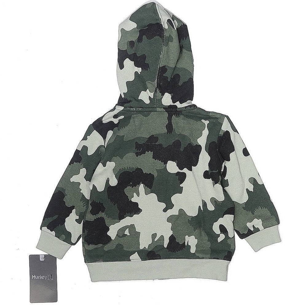 Hurley Zip Up Hoodie Size 12 Months Camo Print Green White NWT Children