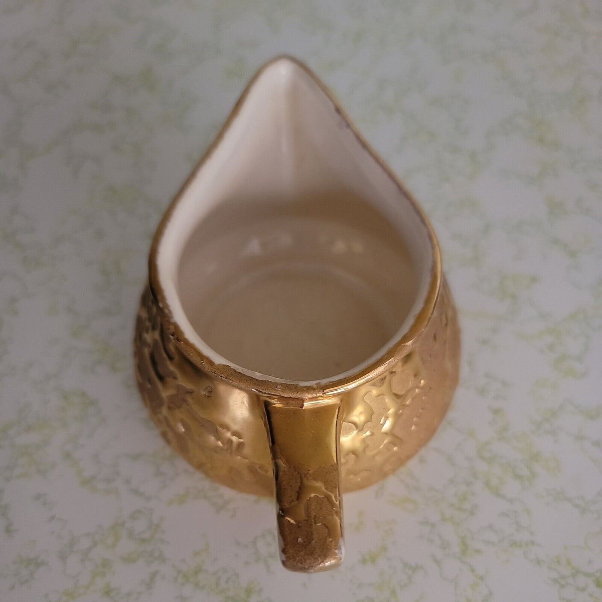 Weeping Bright Gold McCoy USA 24K gold vintage creamer tableware Pitcher