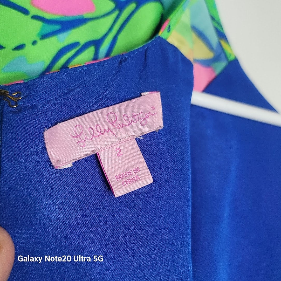 Lilly Pulitzer Carol Shift Dress in Multi Hot Spot Size 2 Colorful Bold Printed