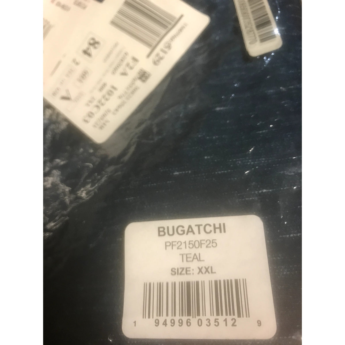 Bugatchi Chambray Performance Long-sleeve Henley Teal Men's Size XXL NEW