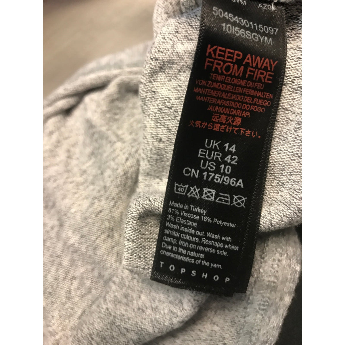 Topshop knitted midi dress in gray heather US 10