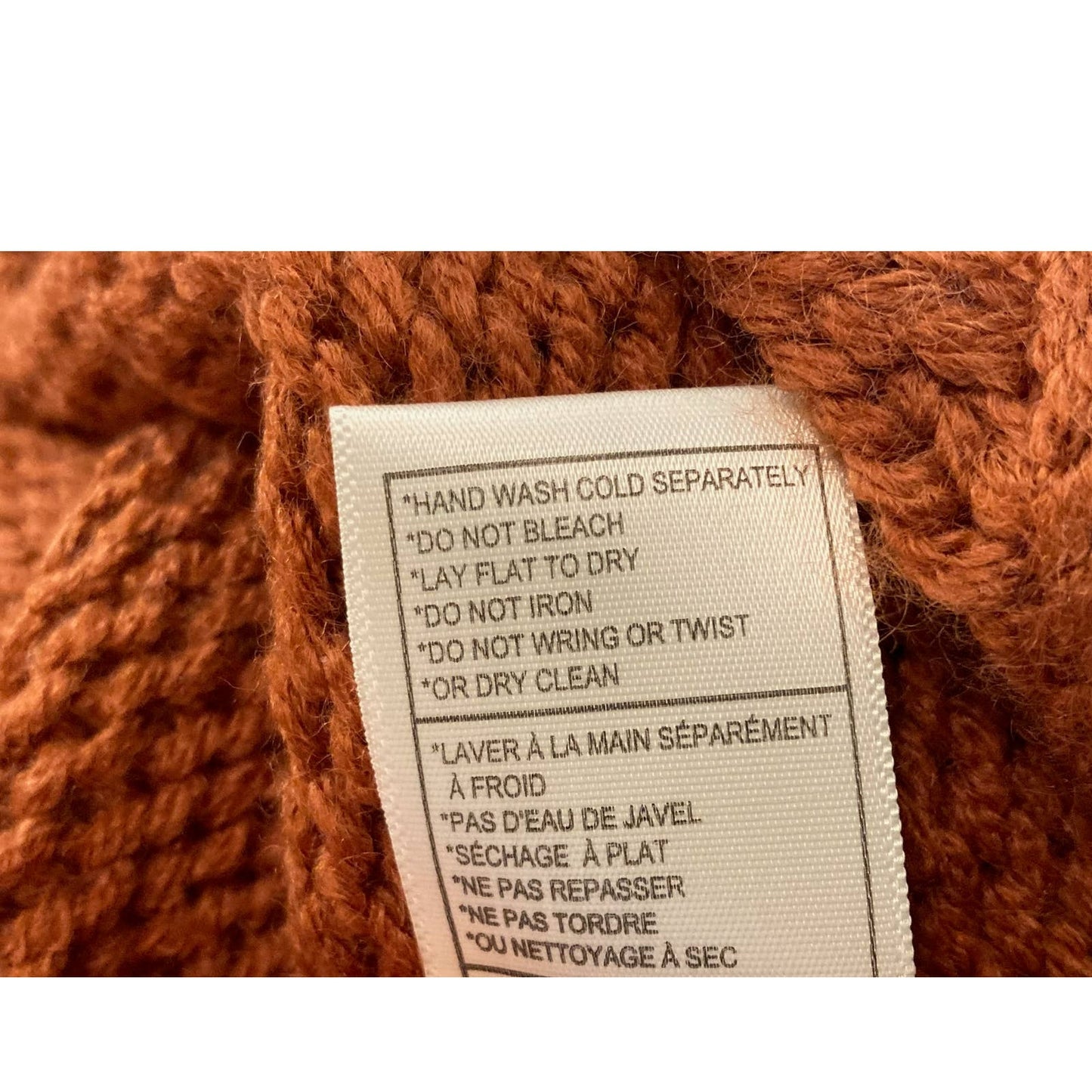 BB Dakota Retro Active Cable Knit Pullover Sweater Top Size Small in Rust NWT