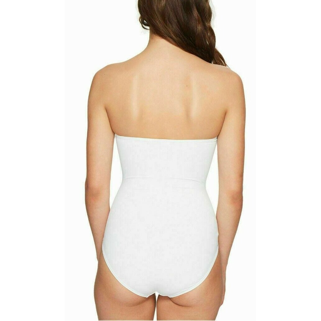 Tommy Bahama Pearl V Wire Bandeau 1 Piece Swimsuit Bathing Suit White Size 4