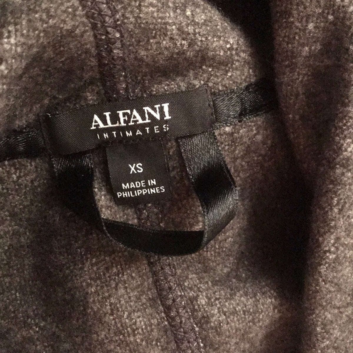 Alfani Super soft wrap robe Charcoal Heather Size X-Small