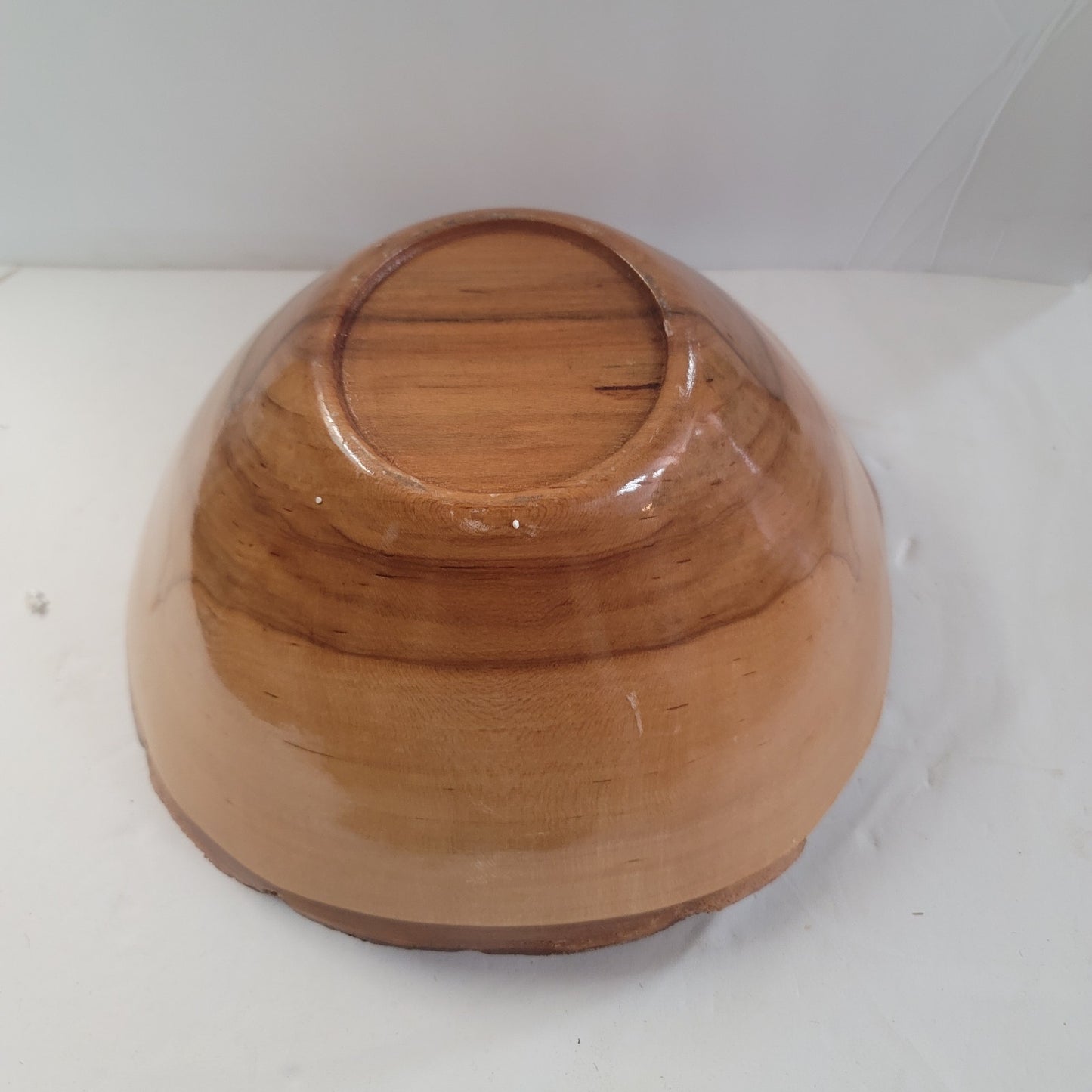 Handmade Freeform Live edge wood handturned large bowl lip on base 10.5" x 10"