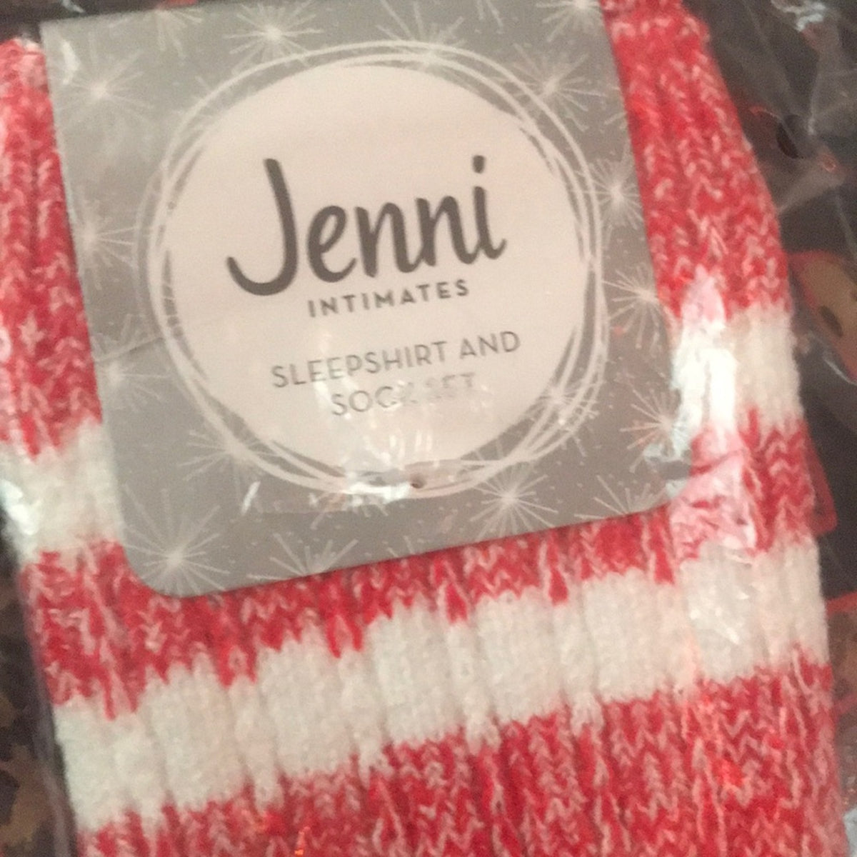 Jenni Leopard NEW Sleep Shirt/Sock Set extra Small pajamas Pj's Femme Forever