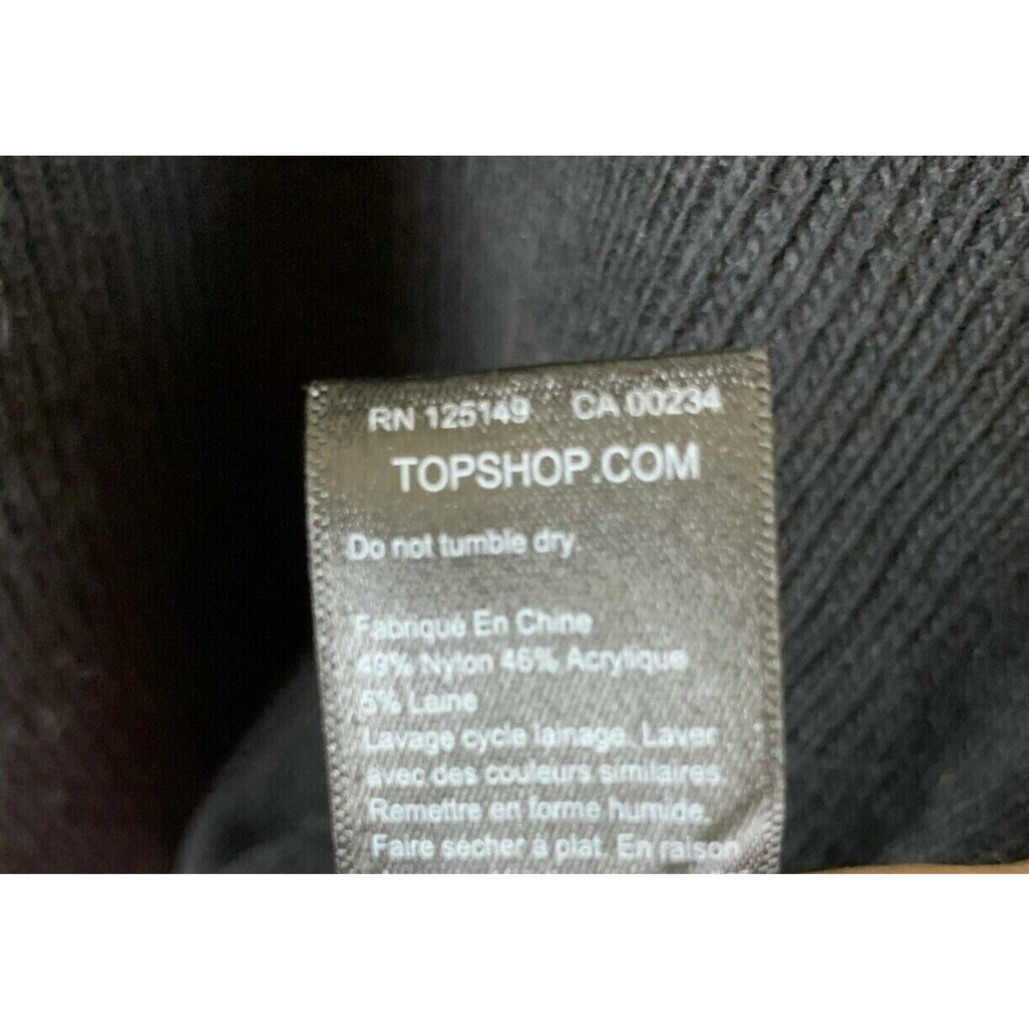 Topshop V-Neck Rib Knit Pullover Sweater Loose Fit Casual US 0-2 Black NWT