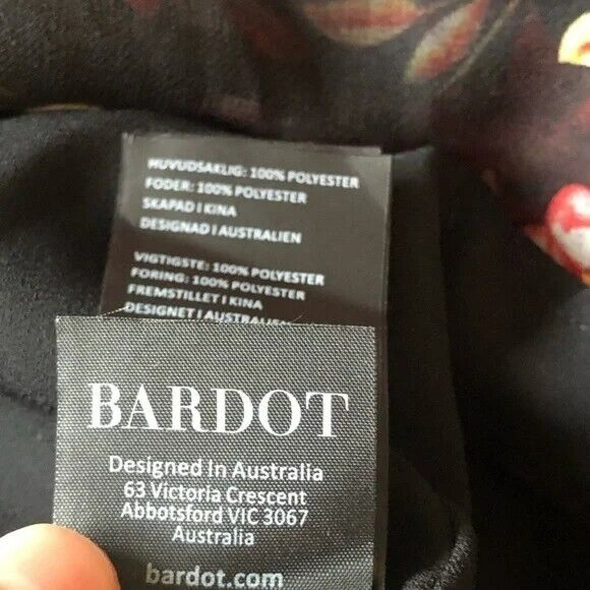 Bardot Women’s Faux Wrap Triple Ruffle Frill Mini Dress 4 / XS Black Floral NWT