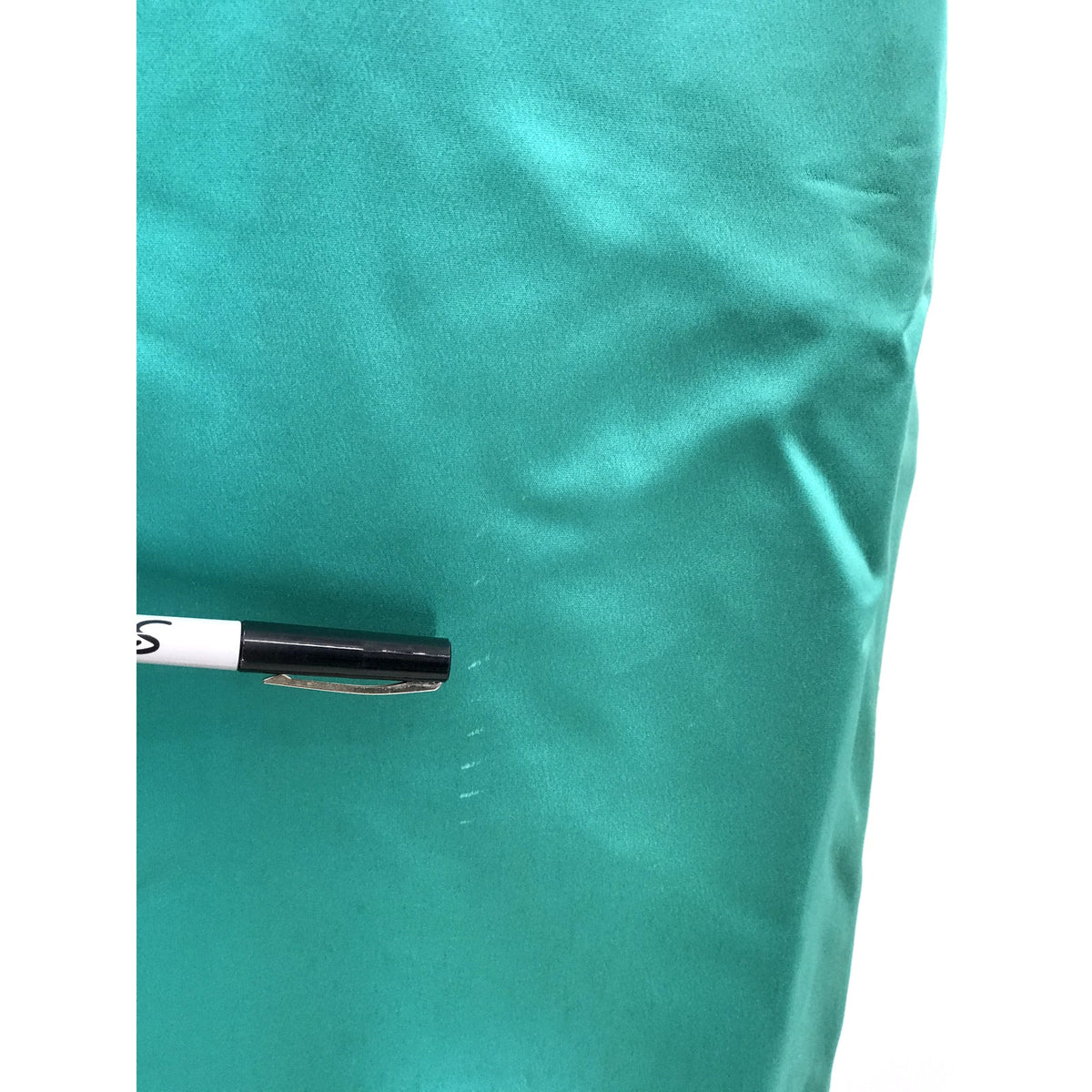 Vintage Women's Long Silken Satin Coat Duster 1950s 3/4 Sleeves Collared Neck Green