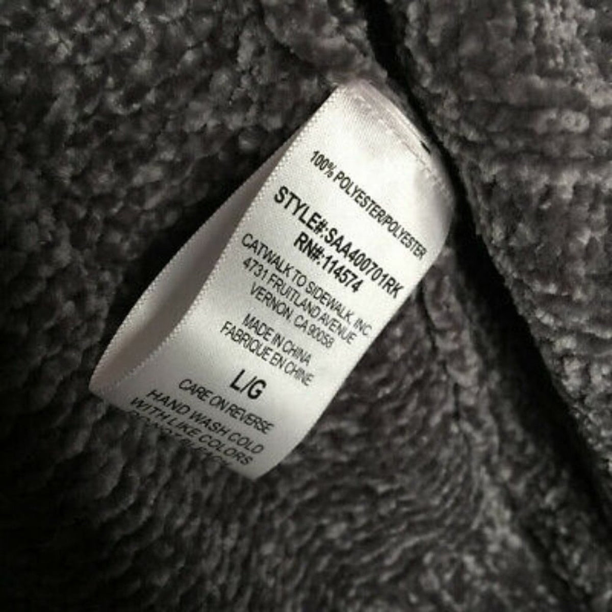 Pleione Pullover Marble Grey Sweater Size LaRGeTurtle neck Long Sleeve NEW cozy