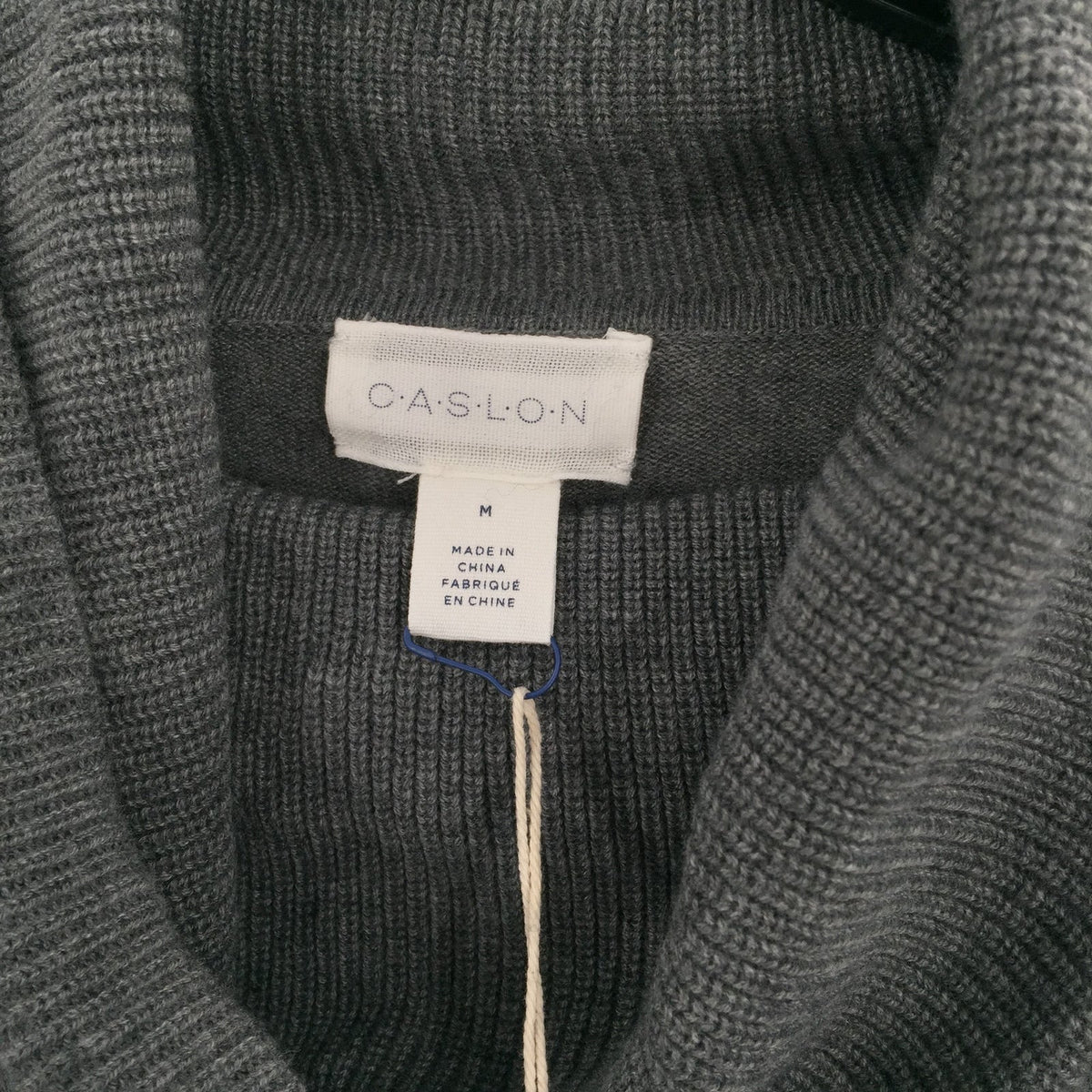Caslon Tunic Sweater Cowl Neck Long Sleeve Round Hem Knitted Grey Size Medium