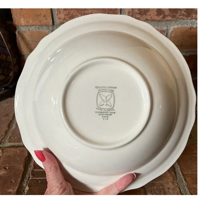 Sears Country French Vintage Ironstone China Coupe Cereal Bowl Replacement LOT 2