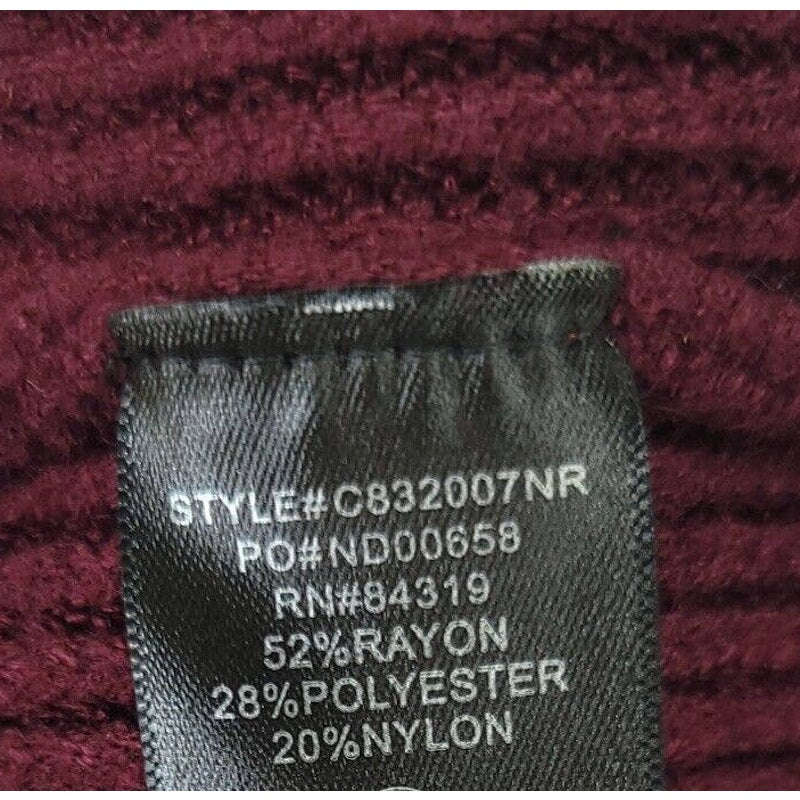 Cyrus Small Turtleneck Long sleeve burgundy wine sweater comfortable New travel