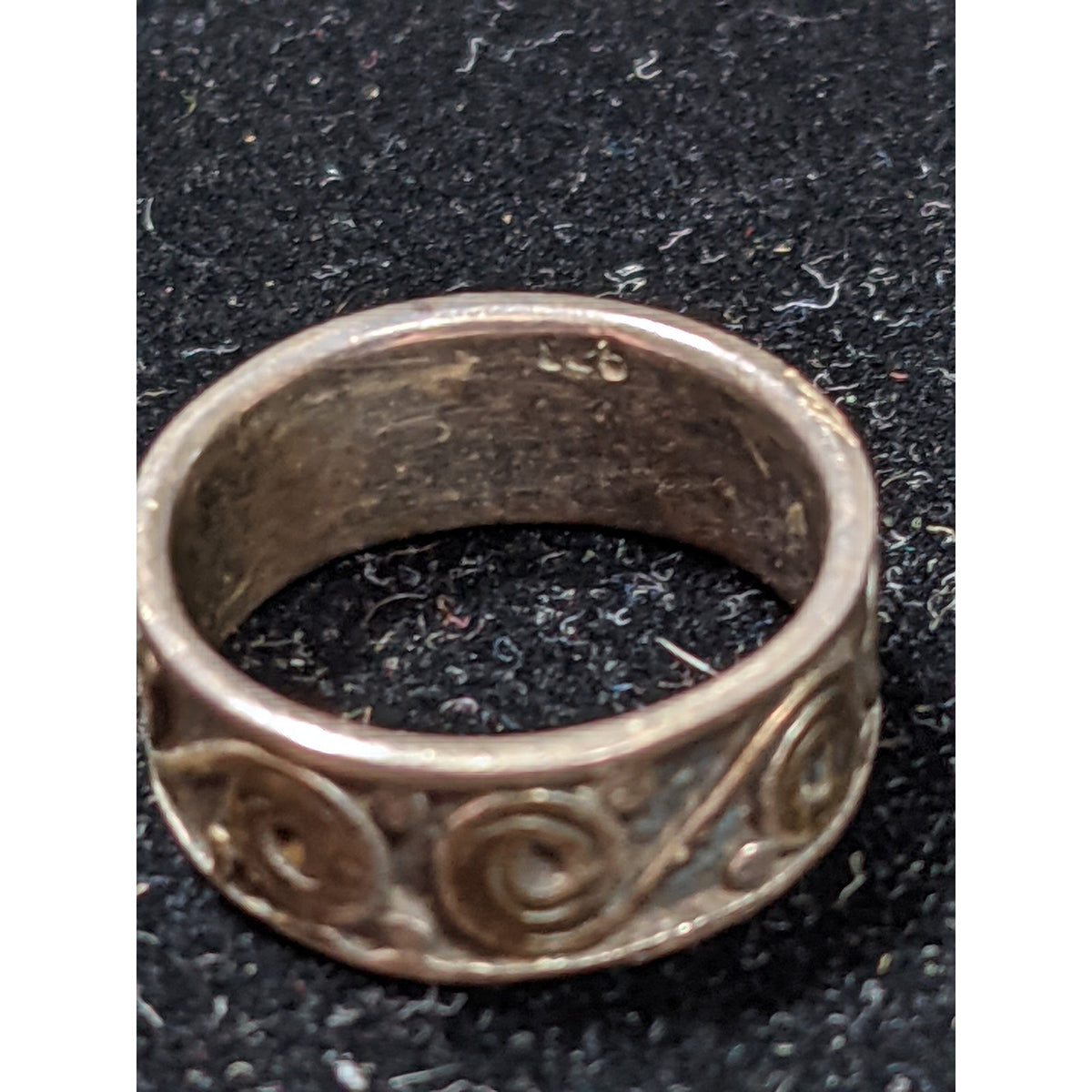 Vintage Handmade 925 Sterling Silver Celtic Filigree Spiral Pinky Small Ring 4.5