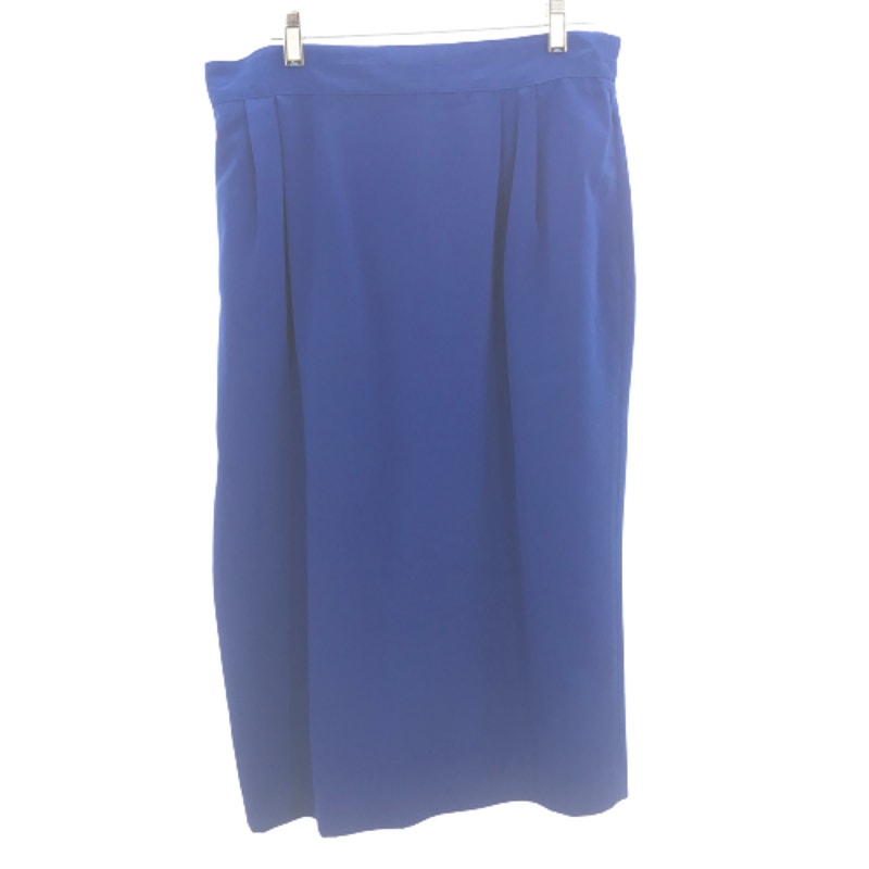 City Girl by Nancy Bolen vintage nerdy Straight & Pencil Midi Skirt Blue 14