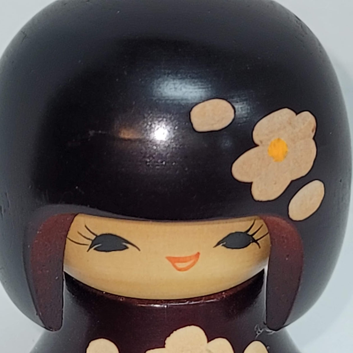 Kosheshi Small Flower child Baby Toddler girl handpainted Handmade Wood Toy Doll