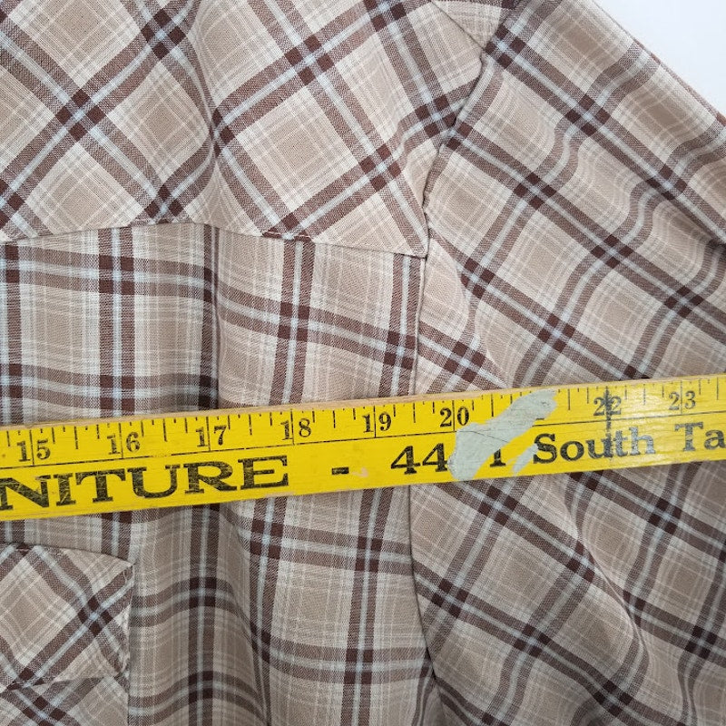 Big Mack Workwear 3 XL Pearl Snap Short Sleeve Collar Shirt Brown Western