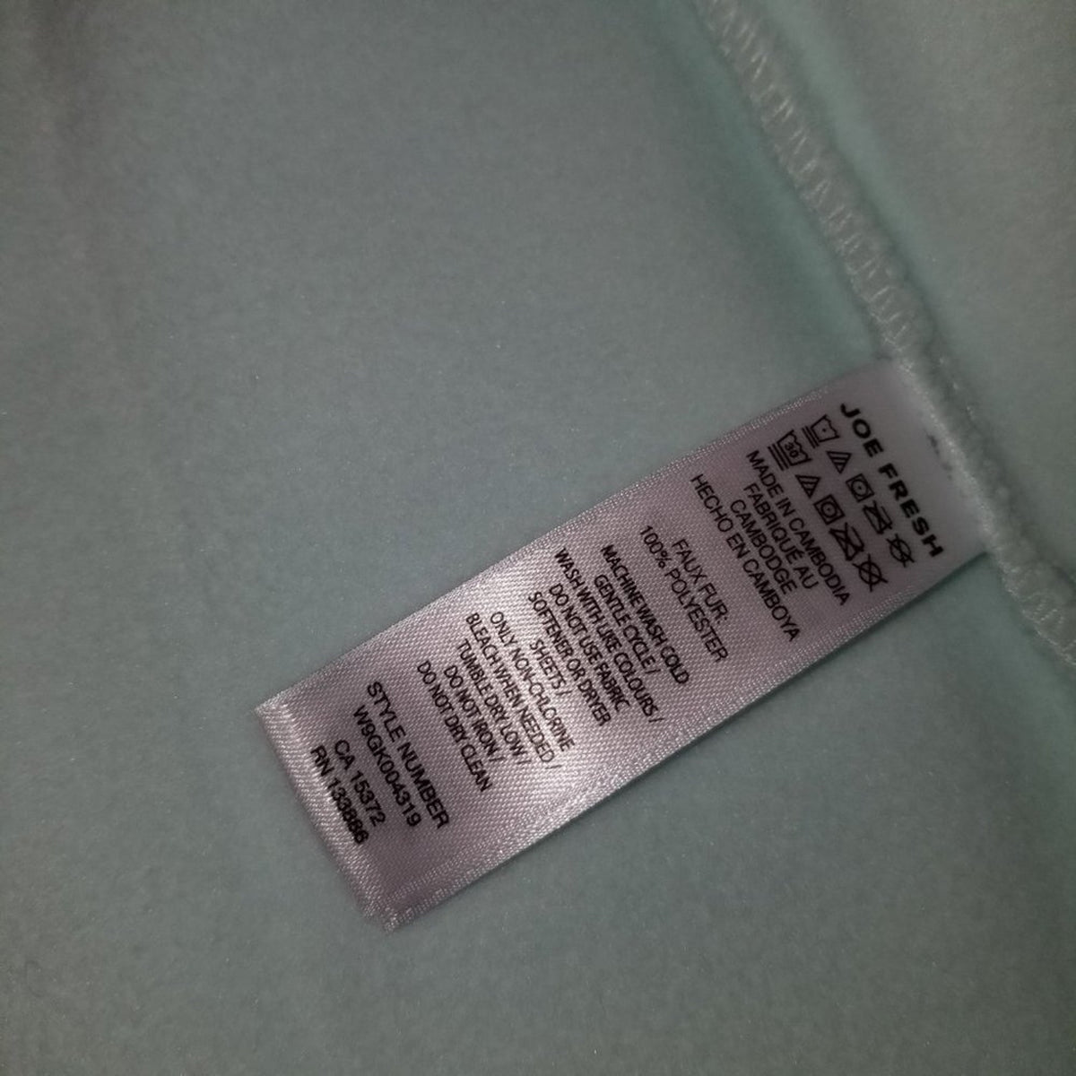 Joe Fresh Fleece Zip Jacket Funnel Neck Long Sleeves Zip Mint Green Small 6