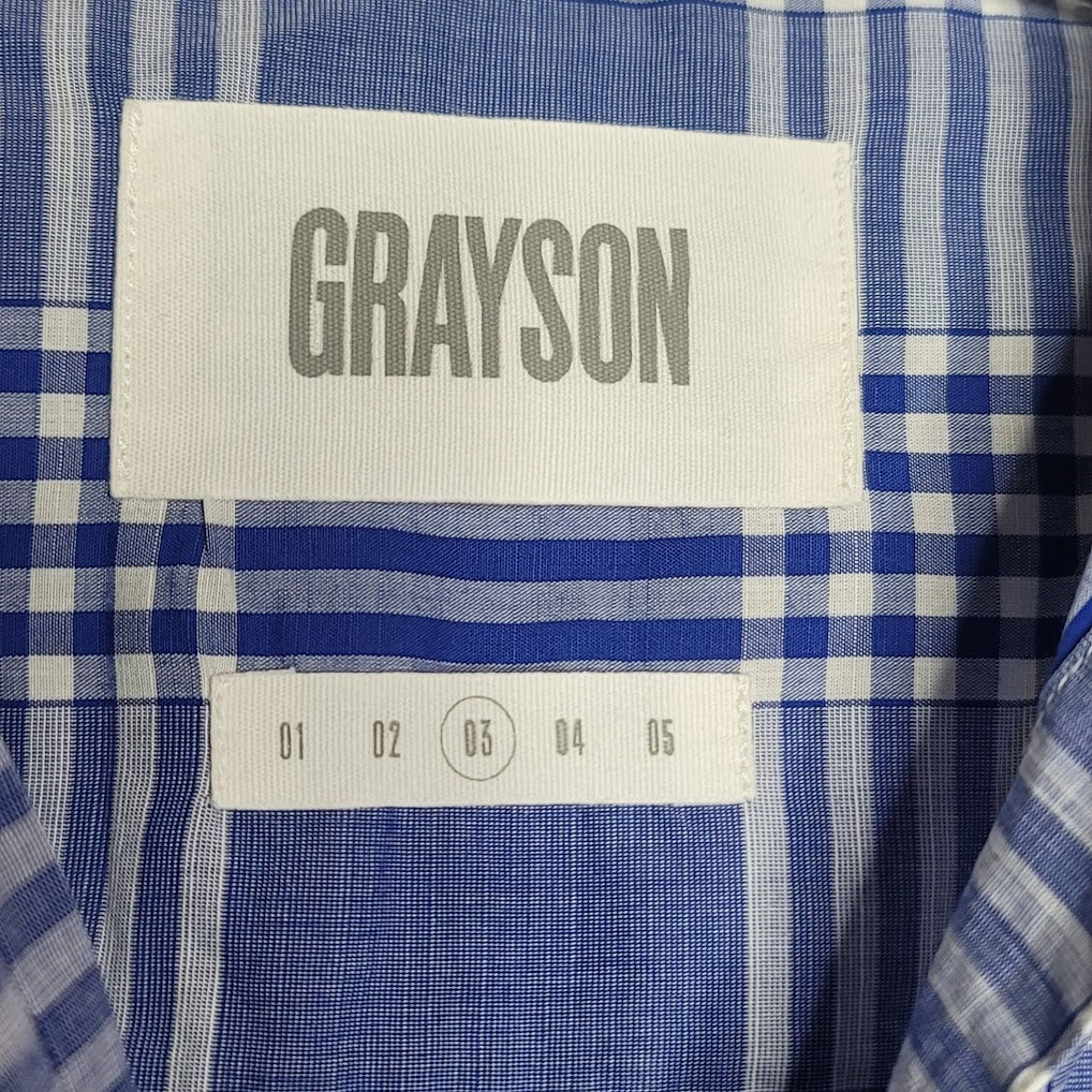 Anthropologie Grayson The Hero Buttondown Alison Blue Plaid Cotton Shirt NWT 03