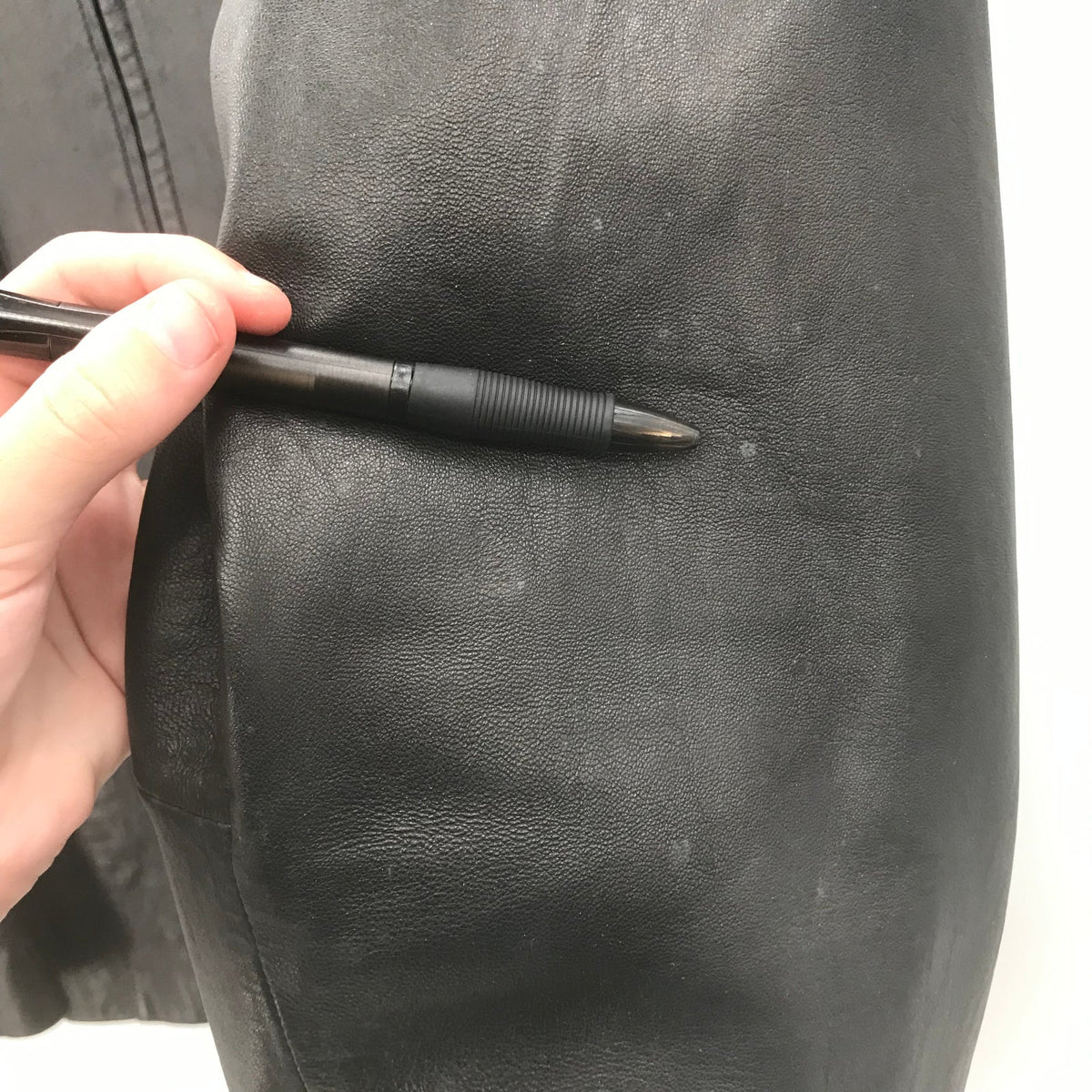 Fourteen Zero Long Sleeve Front Full Zip Genuine Leather Jacket Black XL