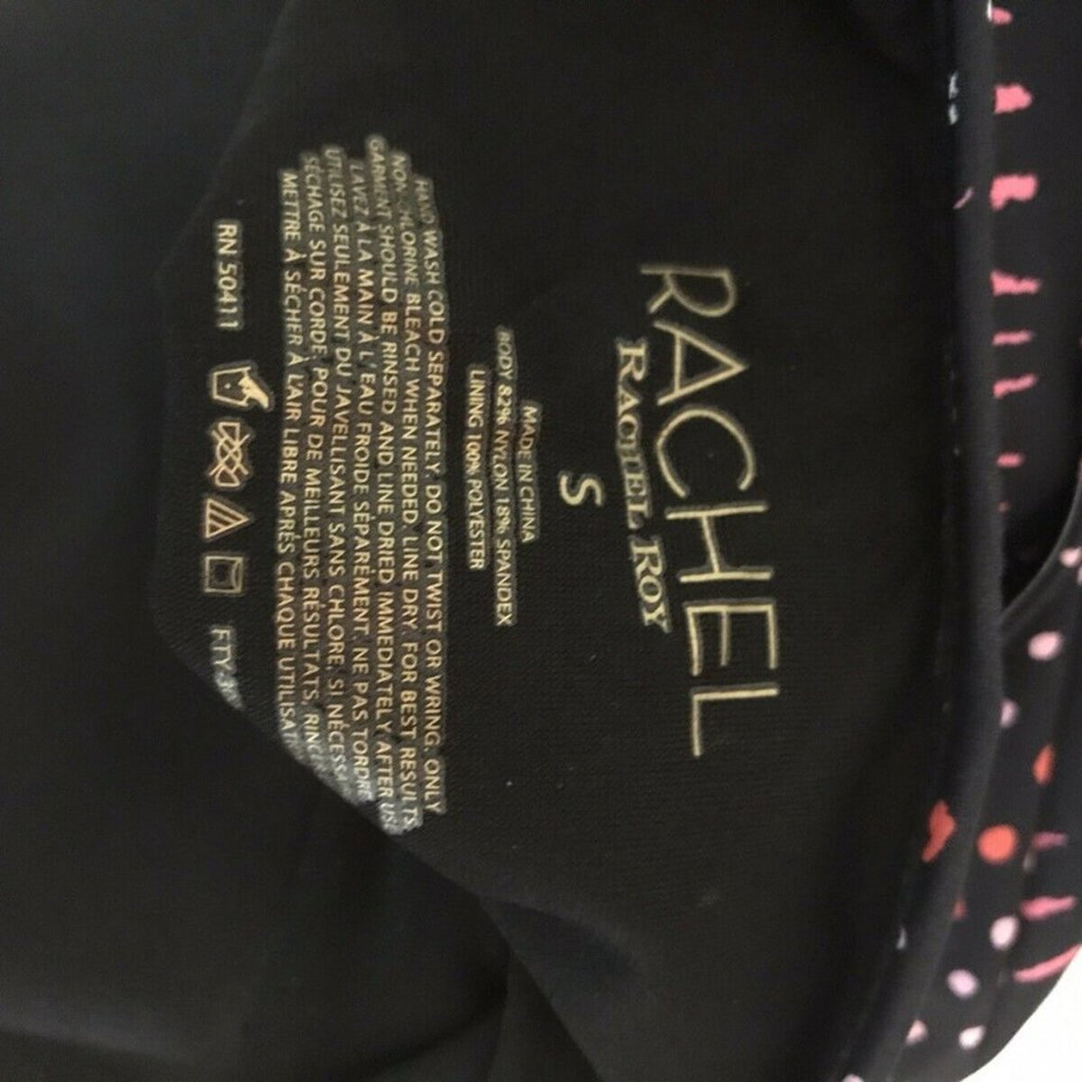 Rachel Roy Halter Spotted Padded One Piece Swim Size Small