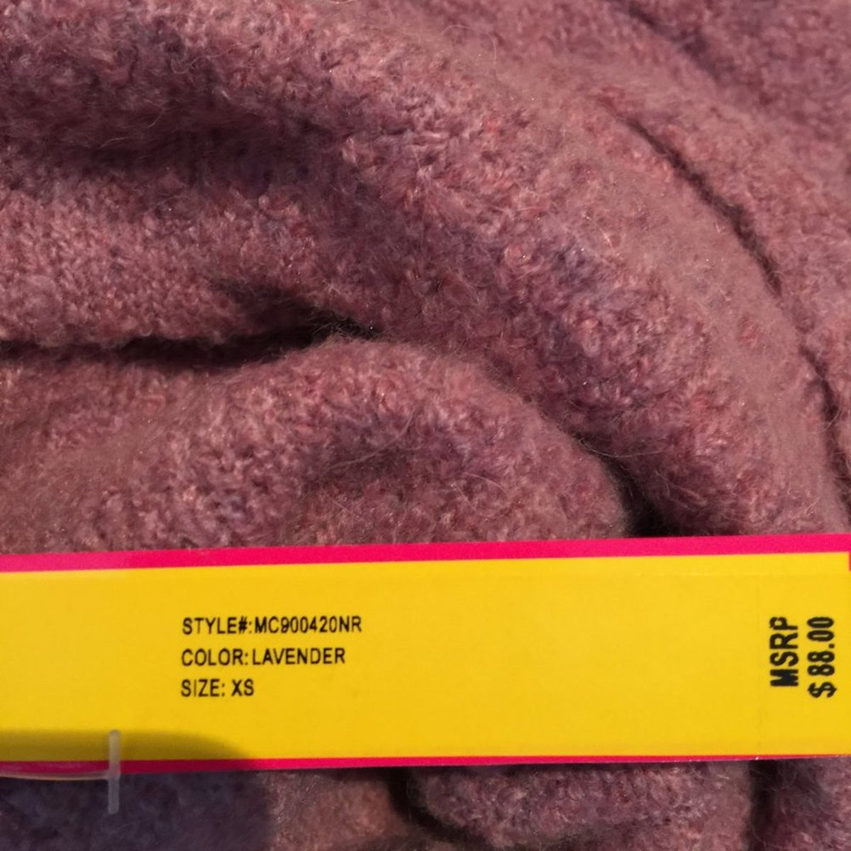 Catherine Malandrino Cozy Knit Turtleneck Sweater Size XS Extra Small Purple