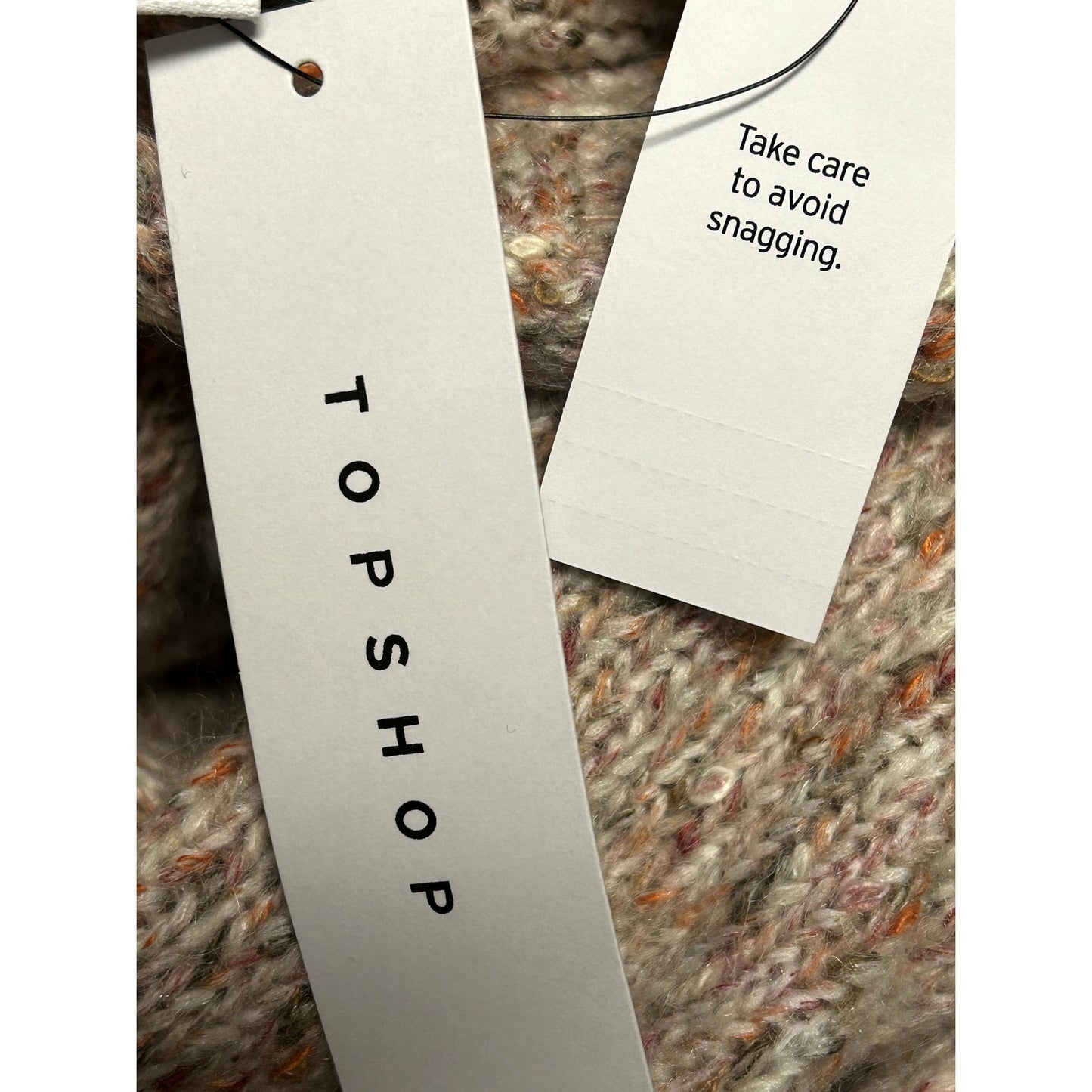 Topshop NWT Speckled Pointelle Sweater Size US 14