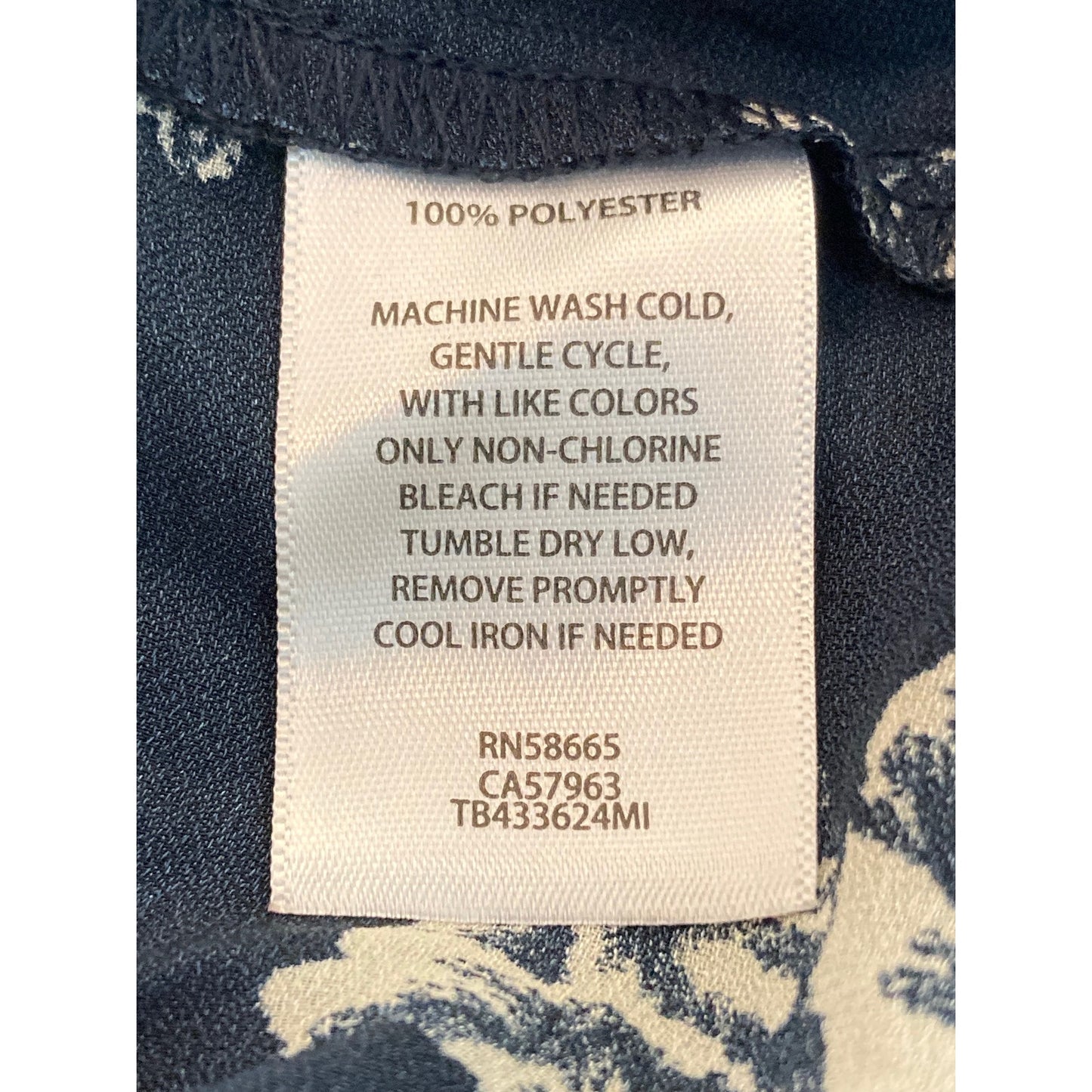 Treasure & Bond Pleat Sleeve Peasant Blouse Sz XS/Extra Small in Navy Floral NWT