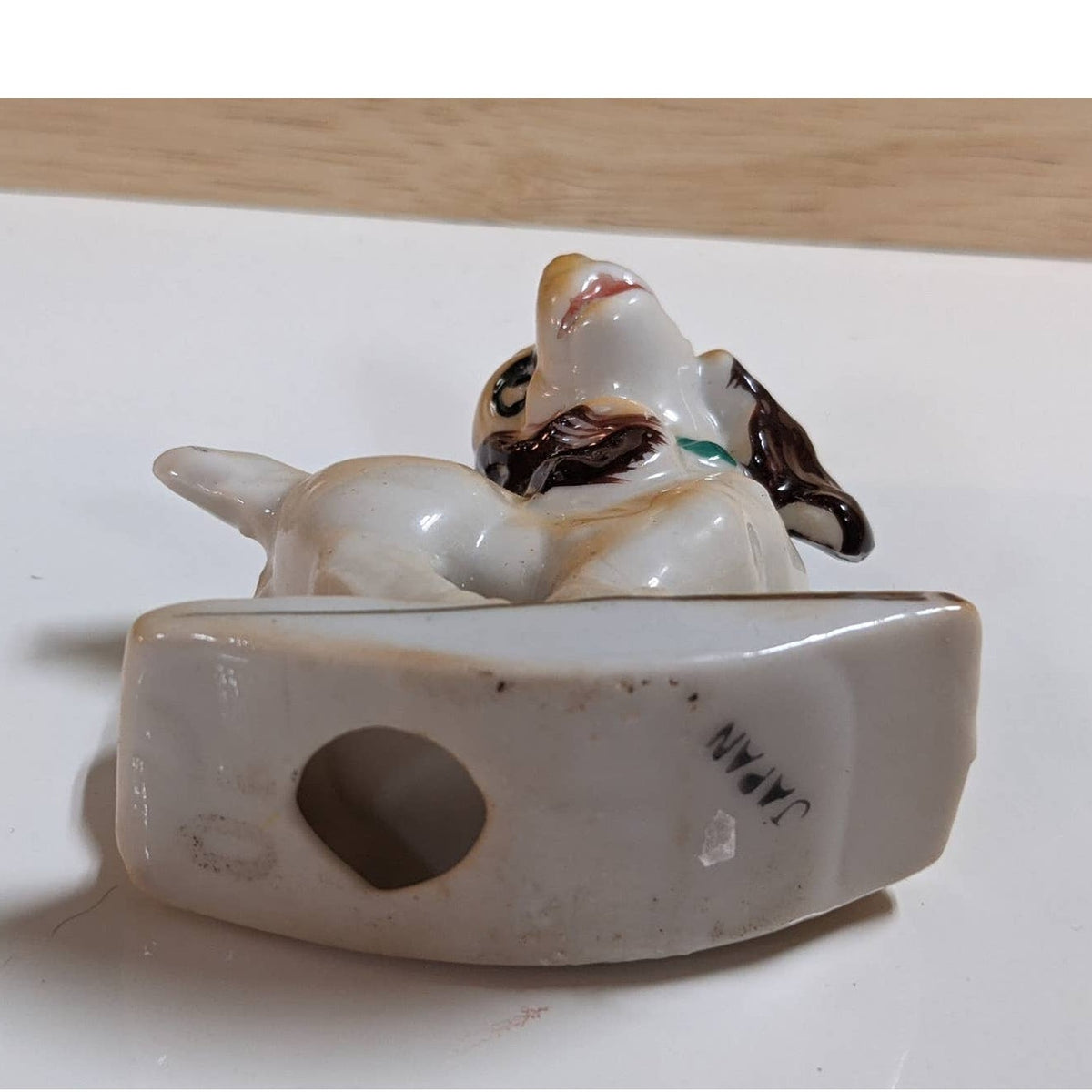 Vintage Lady Tramp Cocker Spaniel Dog Ceramic Rocking Horse Knick Knack JAPAN