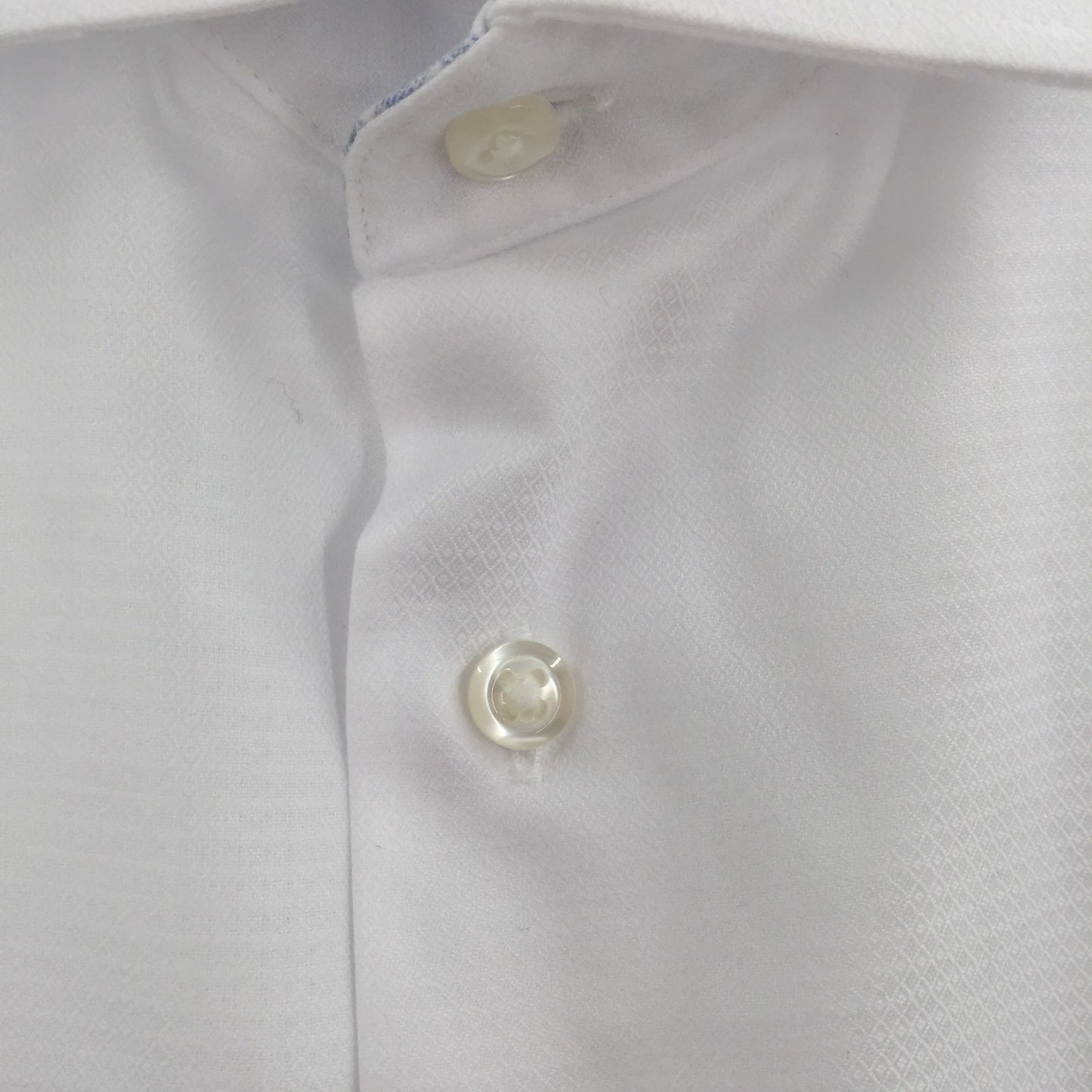 NORDSTROM 17.5" MEN'S SHOP Trim Fit Non-iron Dress Shirt White Triangle Dobby