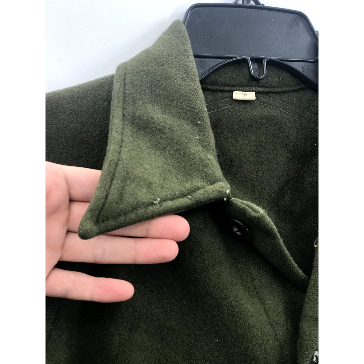 Genuine USA Army Wool Shirts overCoat Jacket Combat Uniform Jacket Olive Small