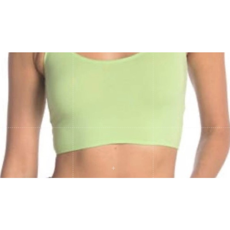 Topshop Zig Zag GREEN Cami Crop top Lycra Undergarment Top SIZE 4