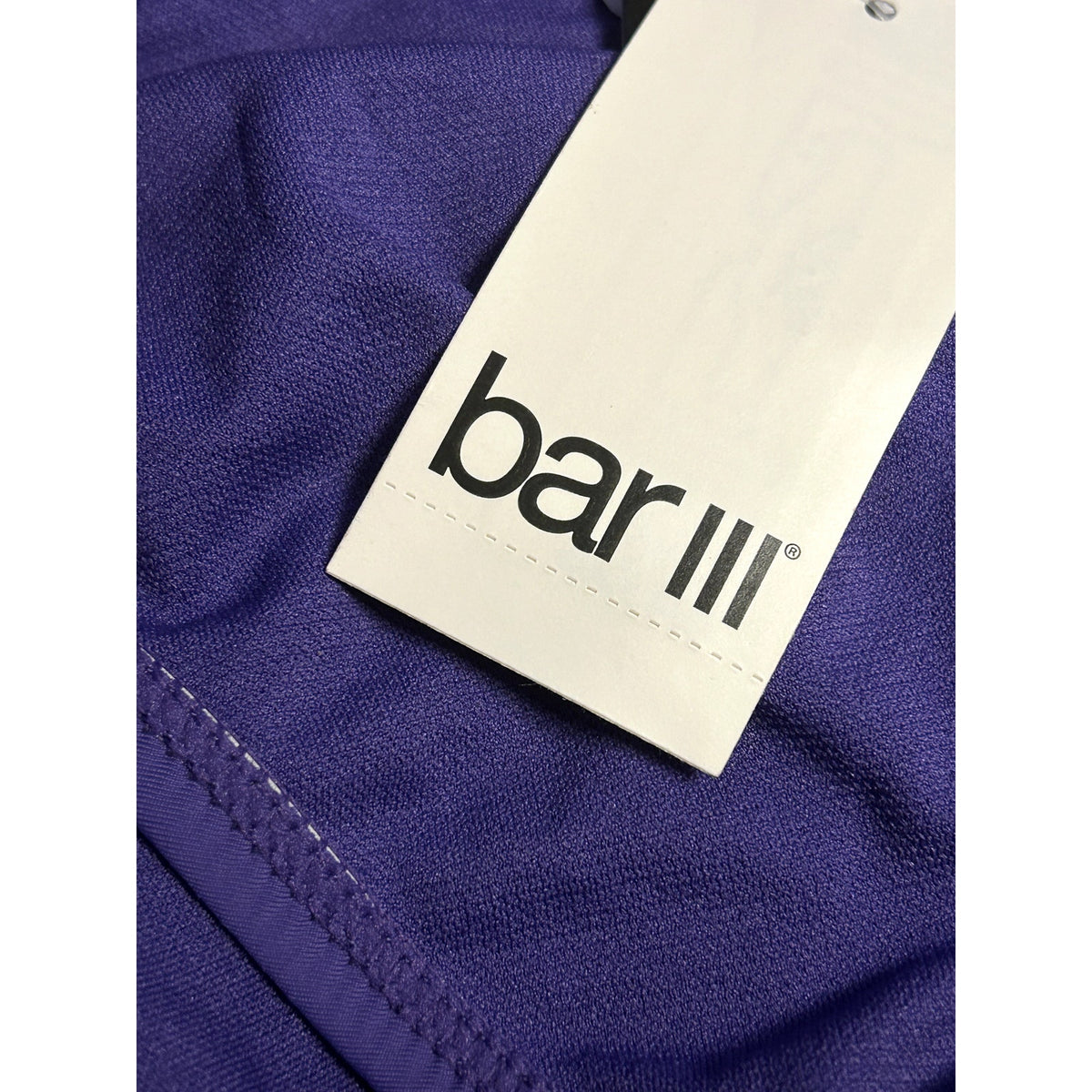 Bar III NWT Purple Ruffled Cross-Back One-Piece Swimsuit Size Large