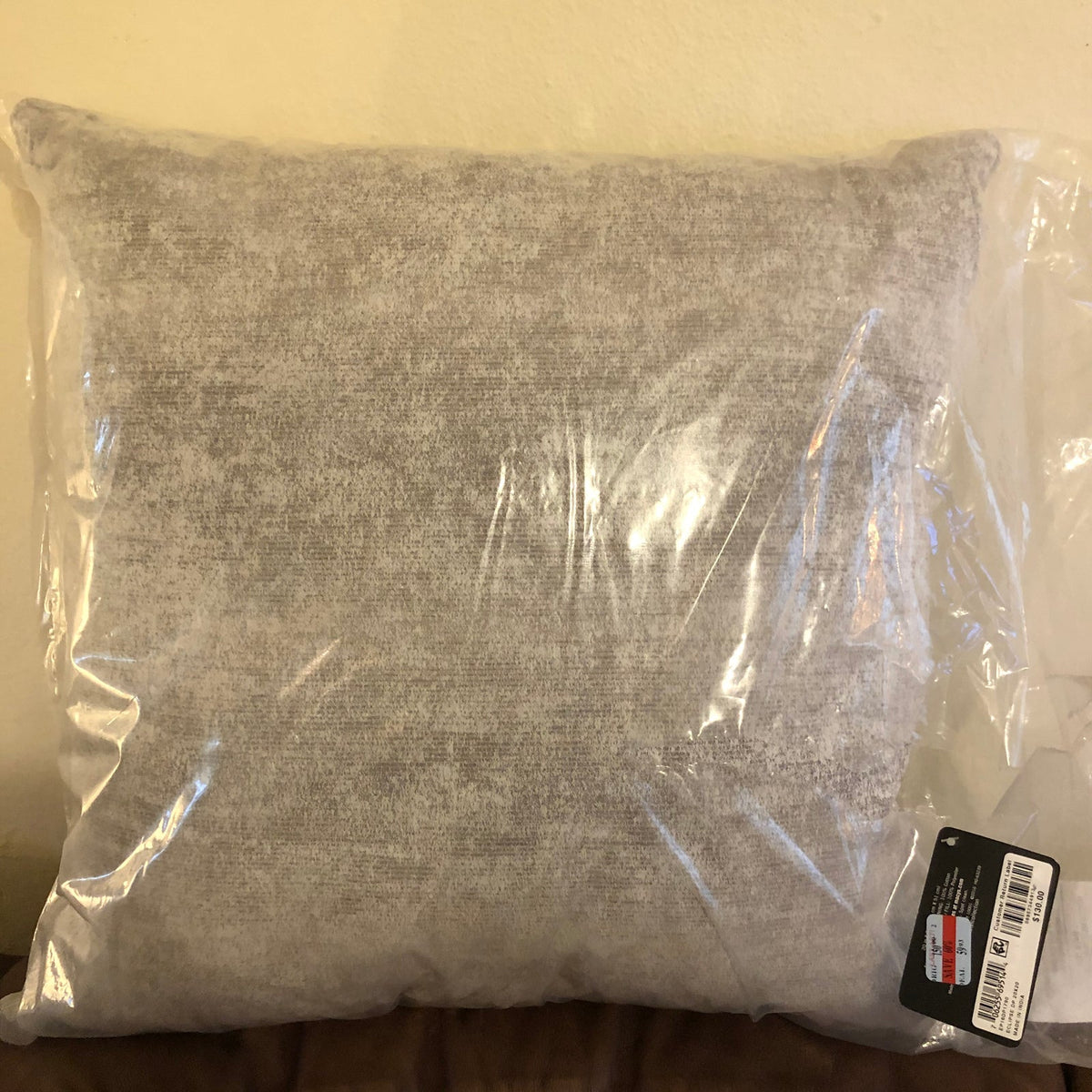 Hotel Collection Eclipse Beaded Texture 20" Square Decorative Pillow NEW gray